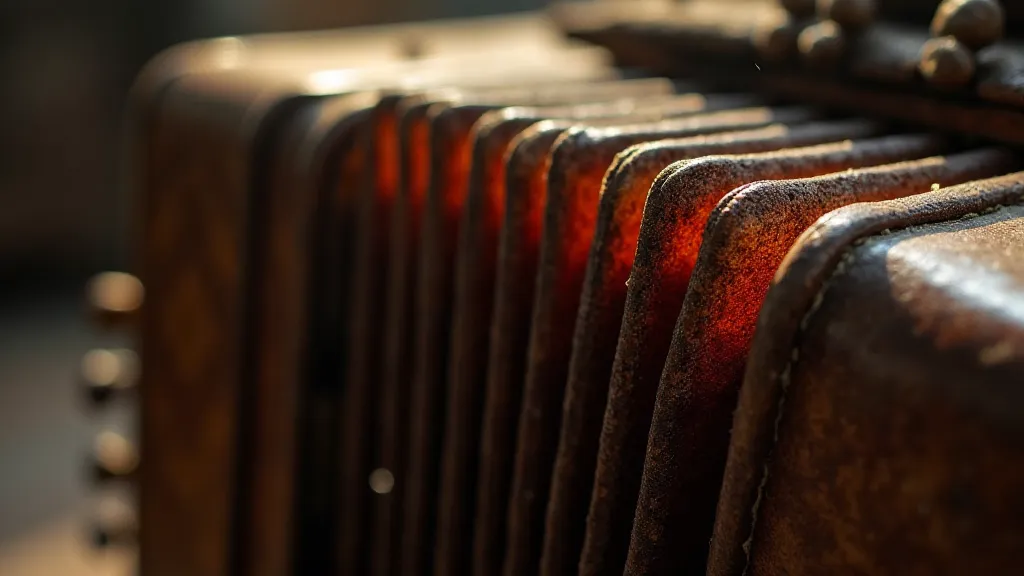 Accordion bellows in shadow
