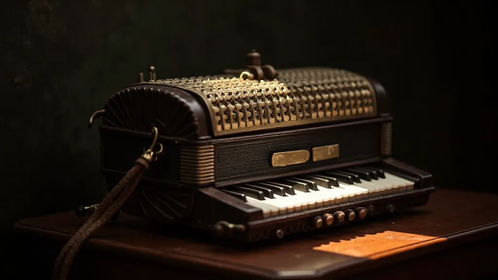 Antique accordion in a still life