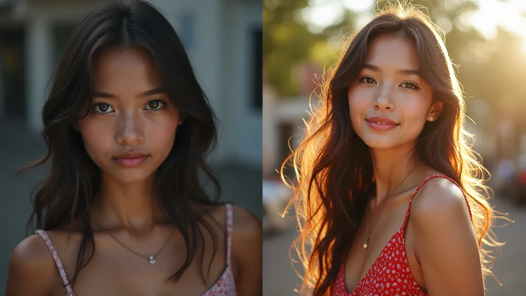 Example of a photo before and after editing