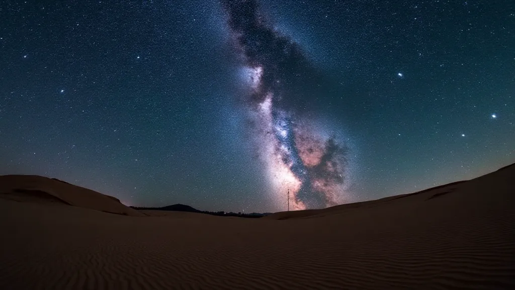 Milky Way over a desert