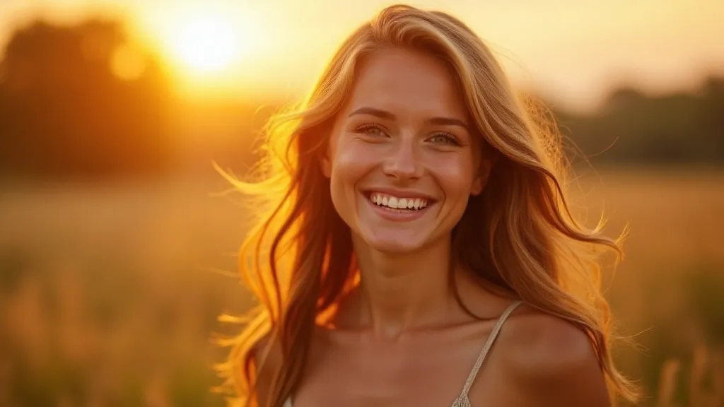 Portrait in golden hour light