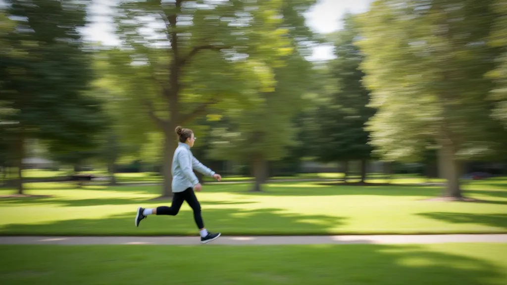 Blurred image of running person