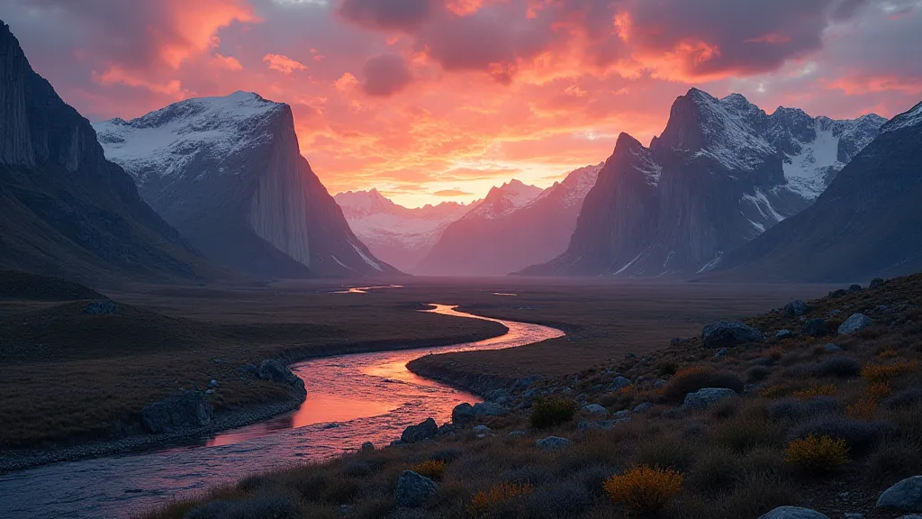 Mountain range landscape