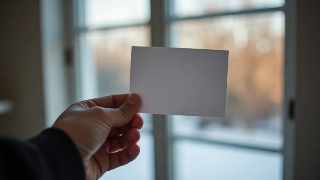 Using a white card to set custom white balance
